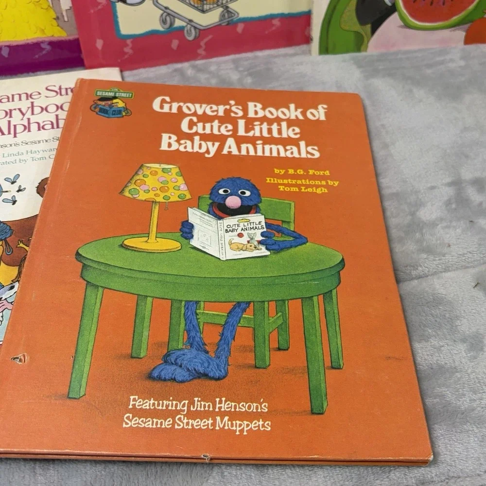 Sesame Street Book Lot 7 Vintage‎ Grover Big Bird Count Muppets 1970s 80s